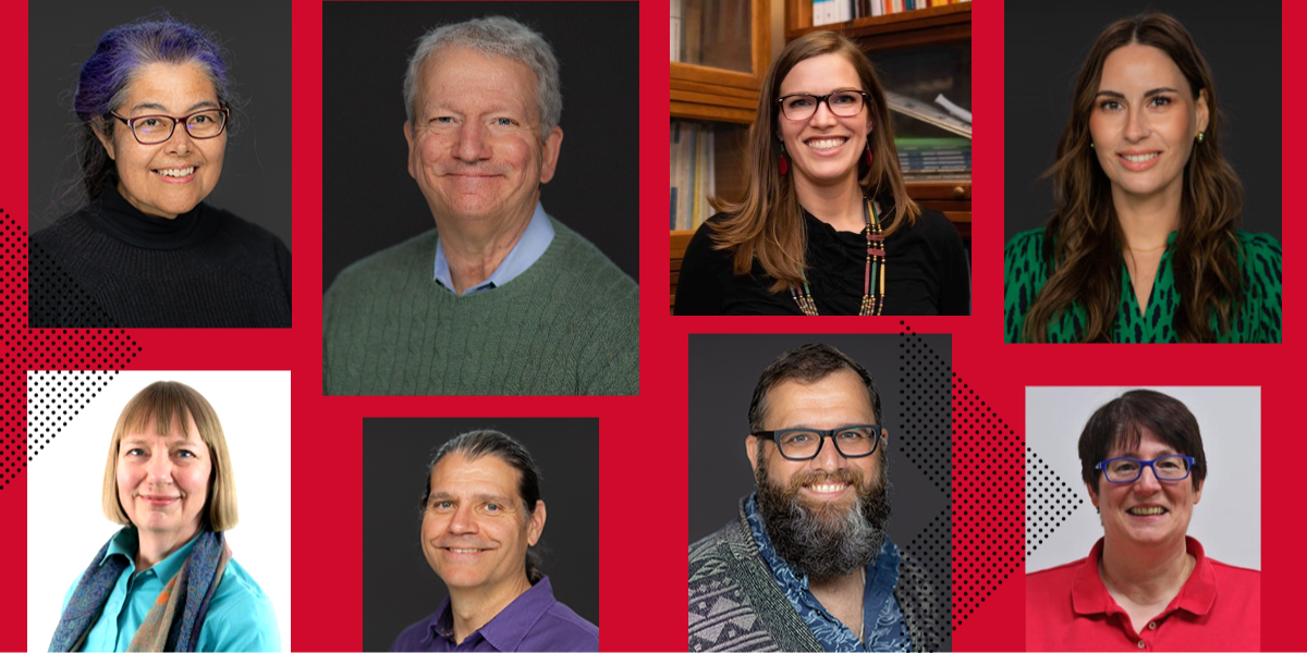 Left to right: beth bonsignore, Carol Boston, Andrew Fellows, Bill Kules, Diana Marsh, Ron Padrón, Galina Reitz, Beth St. Jean