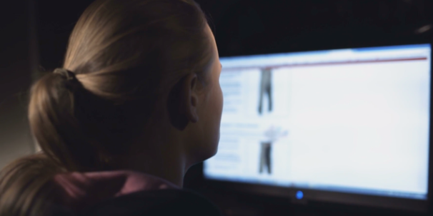 Person looking at computer screen